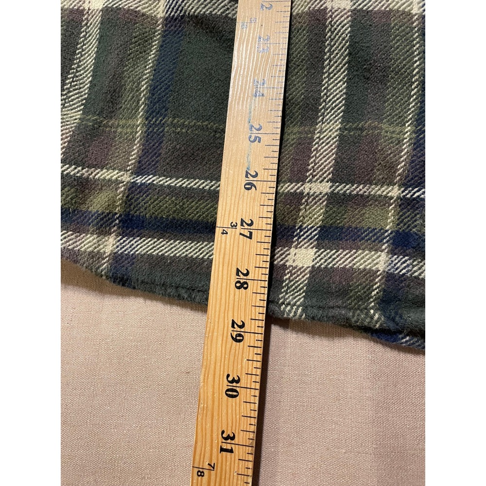 Orvis Heavyweight Flannel XL Green Plaid Side In-seam Pockets Fishing Outdoor - Picture 4 of 8